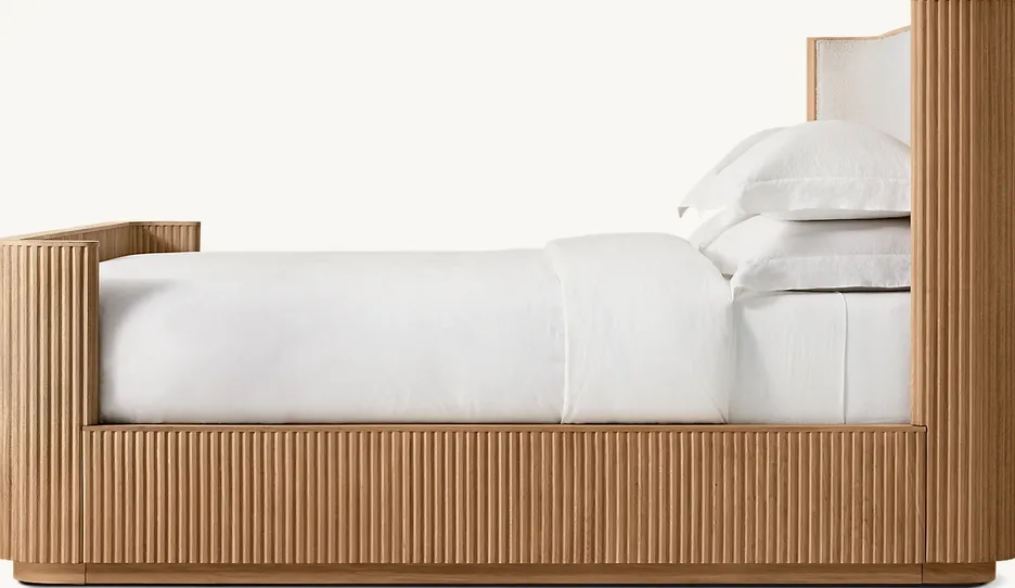 Lit Salernes en chêne king size, vue 5 sur 5