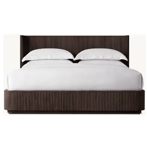 Lit Salies en chêne noir king size — lits
