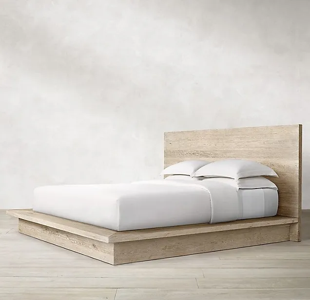 Lit Sare en chêne king size, collection lits ELWOOD HOME