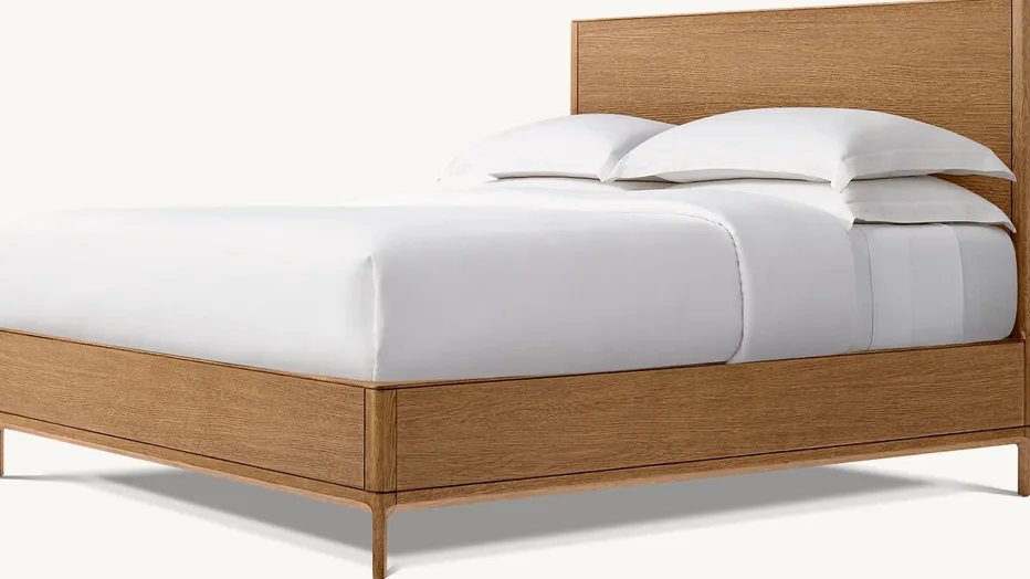 Lit Seix en bois massif king size, vue 2 sur 4