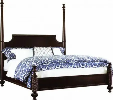 Lit Semur en bois massif king size, vue 3 sur 6