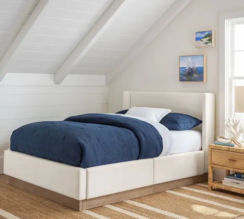 Lit Sisteron en tissu 4 tiroirs — lits