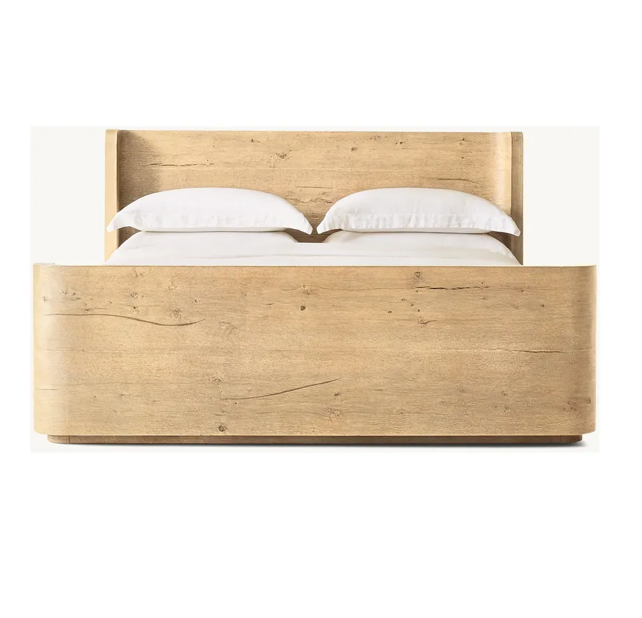 Lit Sommières en chêne king size, vue 2 sur 6