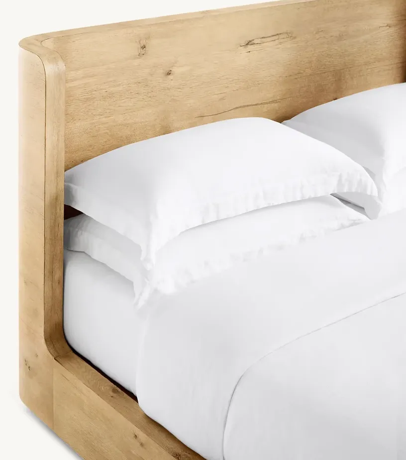 Lit Sommières en chêne king size, vue 5 sur 6