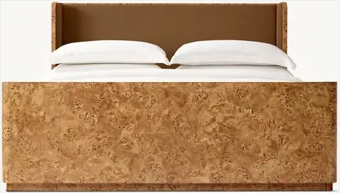 Lit Soulac en chêne noir queen size — lits