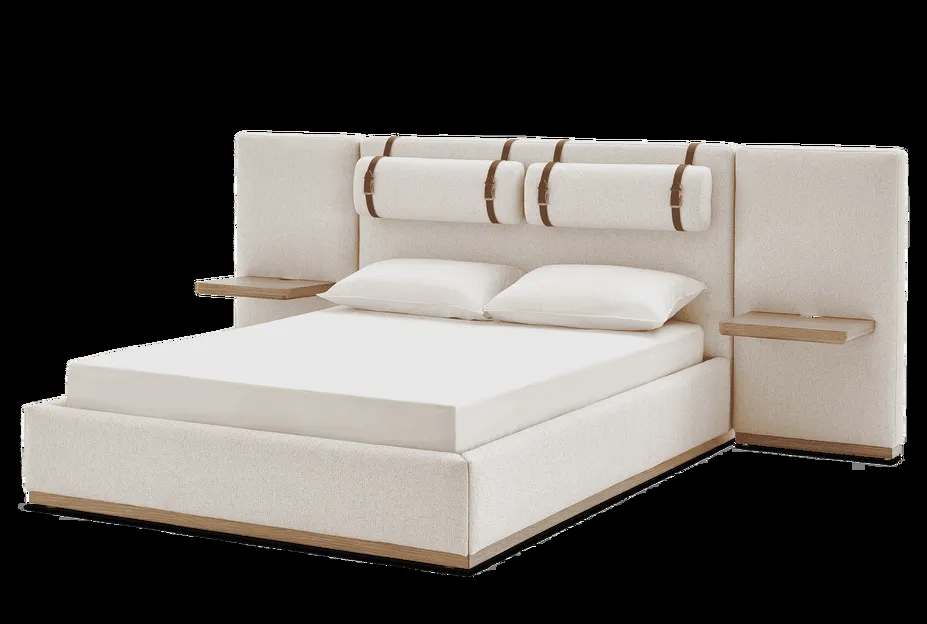 Lit Varengeville en tissu queen size, vue 3 sur 6