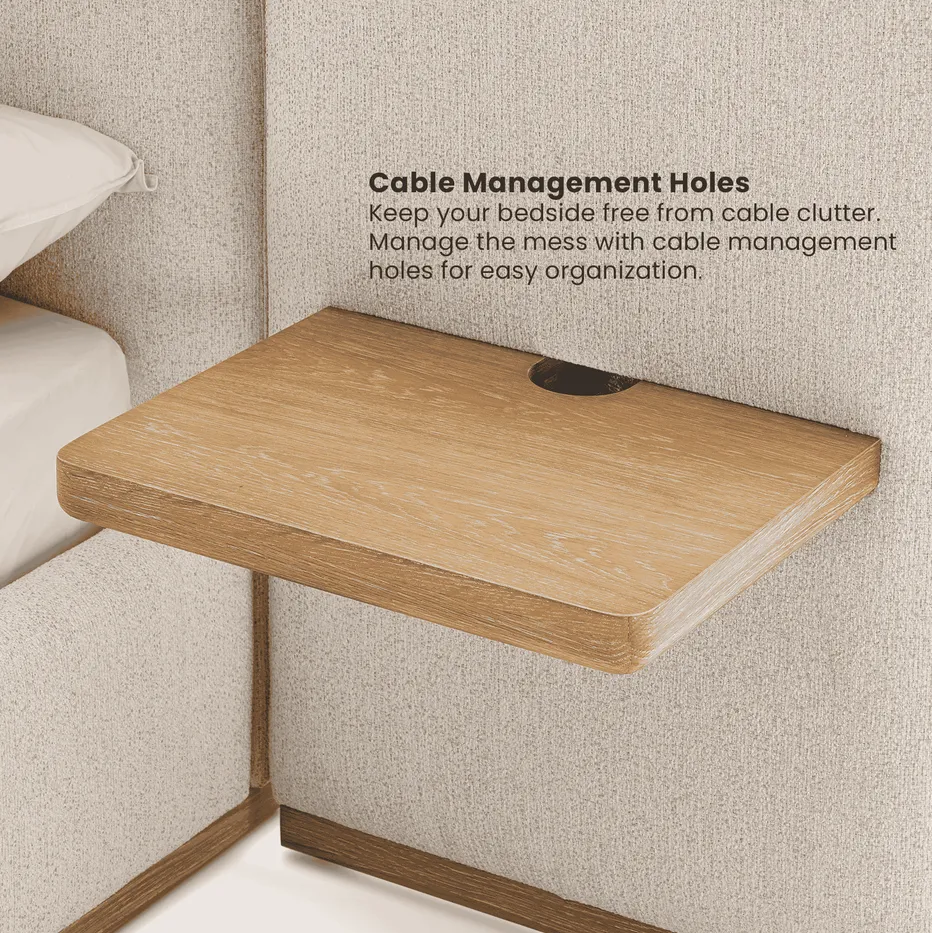 Lit Varengeville en tissu queen size, vue 5 sur 6