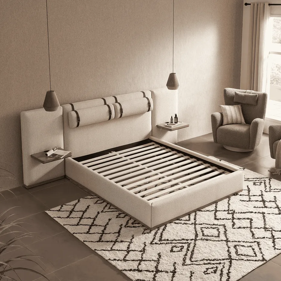 Lit Varengeville en tissu queen size, vue 6 sur 6