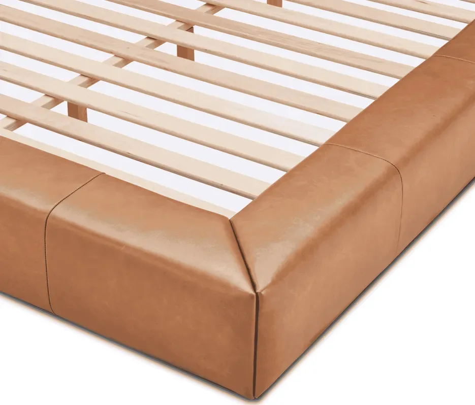 Lit Veules en cuir brun king size, vue 6 sur 6