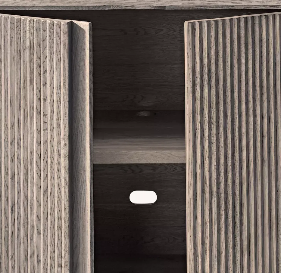 Meuble de rangement Apt en chêne blanc, vue 5 sur 5