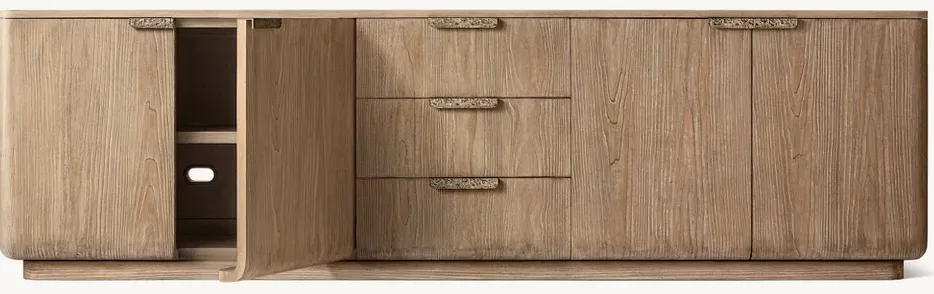 Meuble de rangement Èze en laiton, vue 2 sur 5