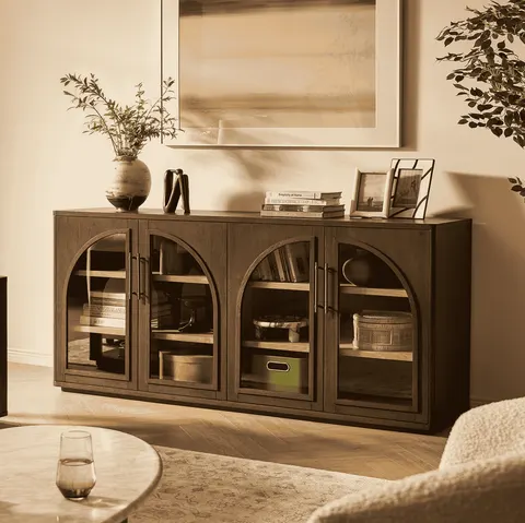 Meuble de rangement Lorgues en bois massif — meubles de rangement