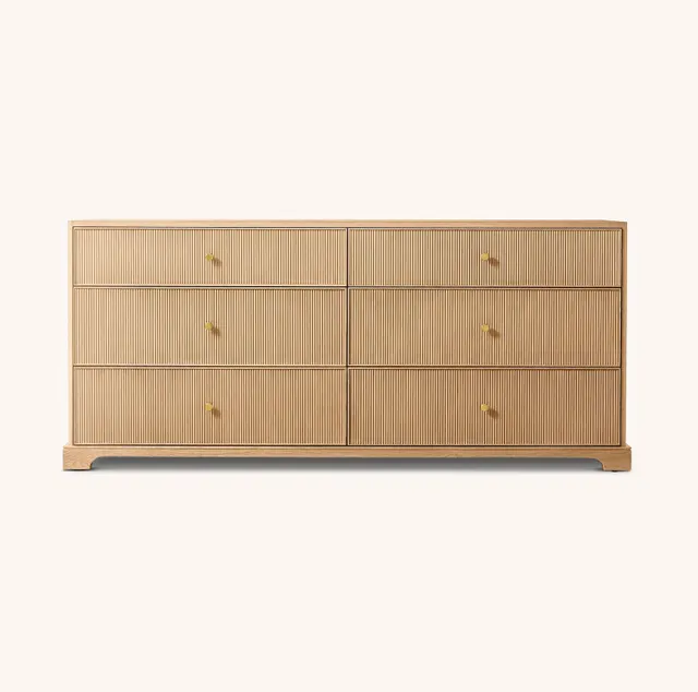 Meuble de rangement Névache en chêne 6 tiroirs — meubles de rangement