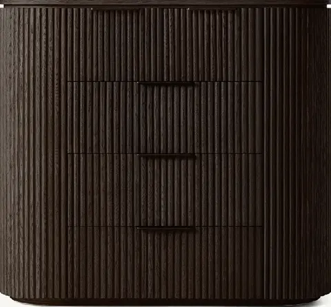 Meuble de rangement Vogüé en chêne noir 5 tiroirs — meubles de rangement