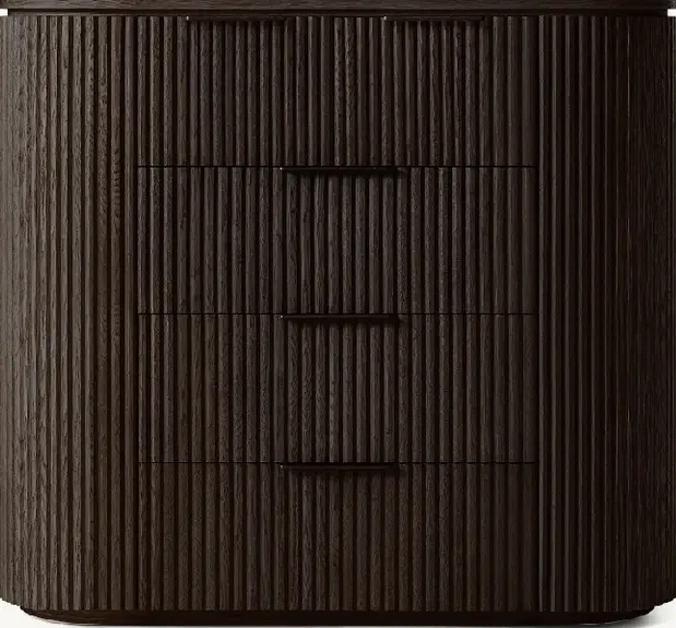 Meuble de rangement Vogüé en chêne noir 5 tiroirs — meubles de rangement