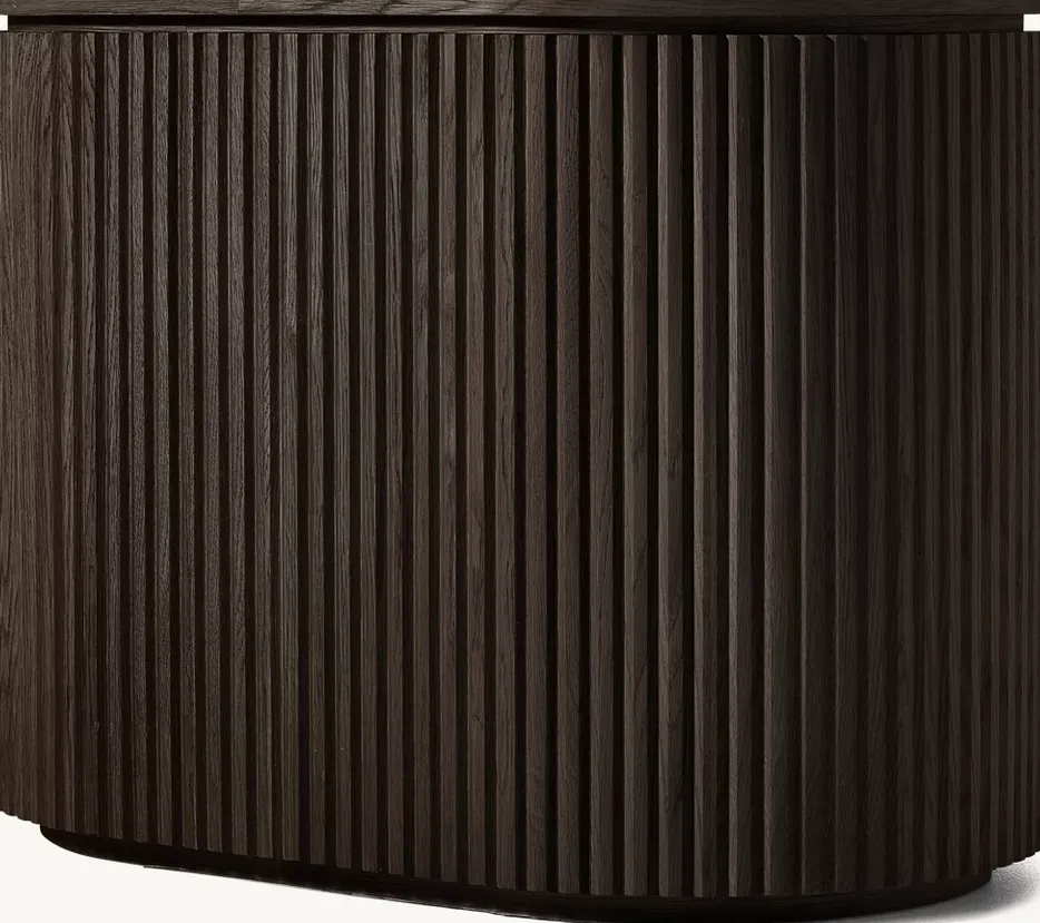 Meuble de rangement Vogüé en chêne noir 5 tiroirs, vue 4 sur 5