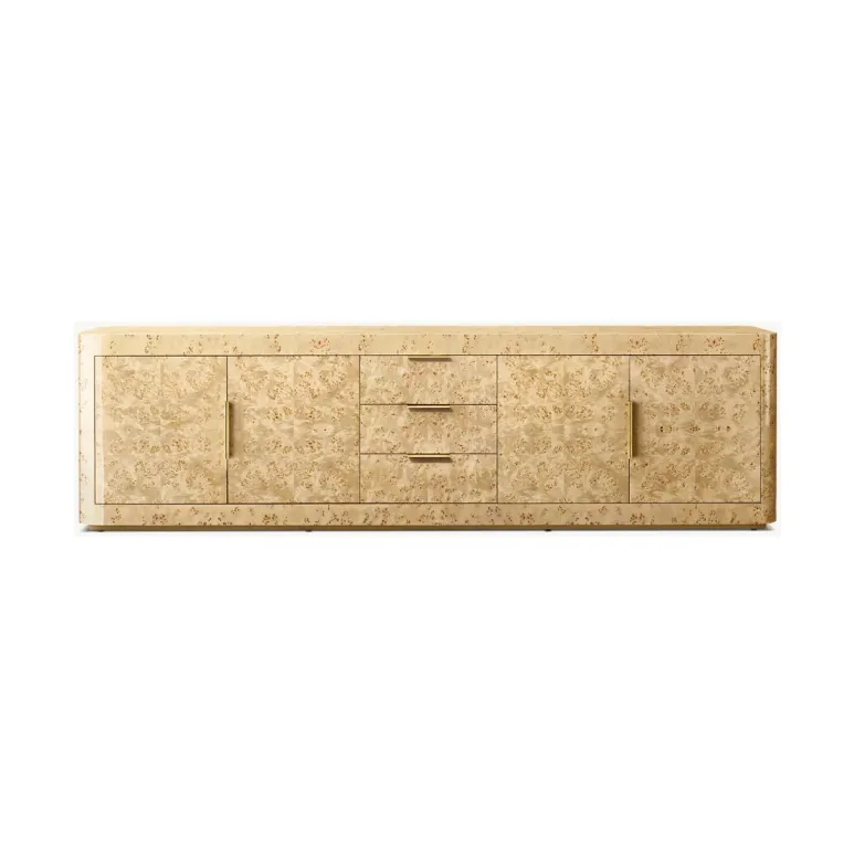 Meuble TV Gordes en bois massif 4 portes, collection meubles tv ELWOOD HOME