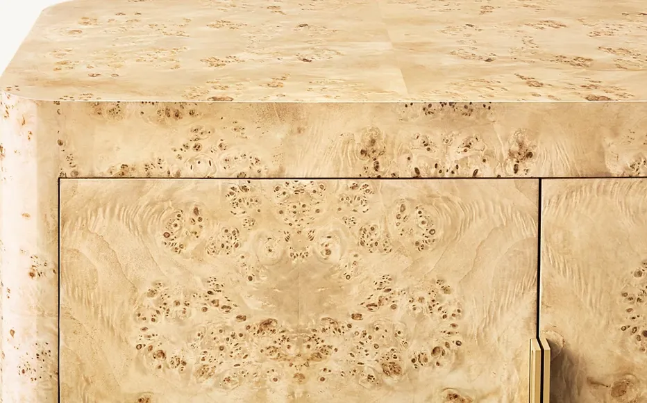 Meuble TV Gordes en bois massif 4 portes, vue 4 sur 6