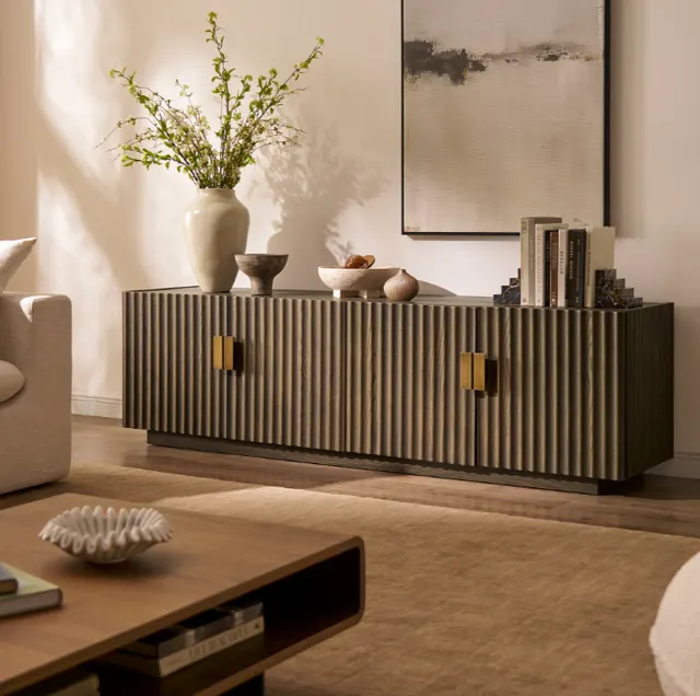 Meuble TV Valensole en bois massif — meubles tv