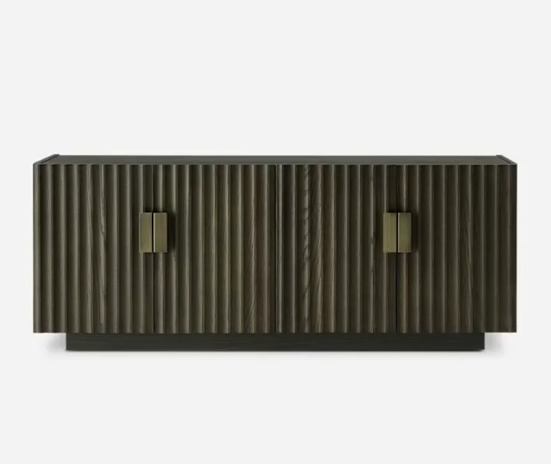 Meuble TV Valensole en bois massif, vue 2 sur 5