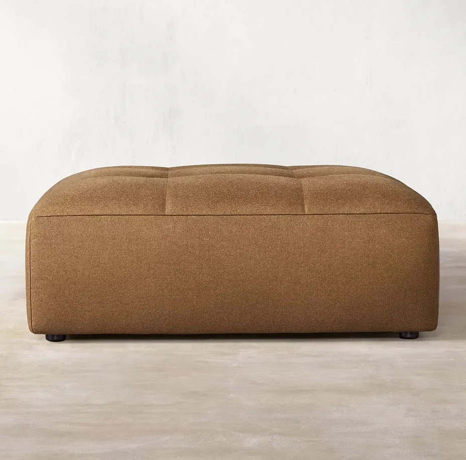 Pouf Arles en tissu, collection poufs et repose-pieds ELWOOD HOME