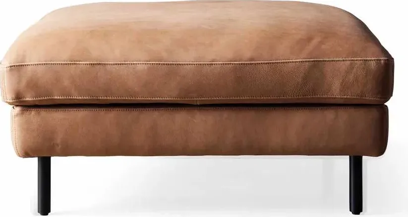 Pouf Gordes en cuir, vue 5 sur 6