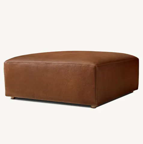Pouf Sète en cuir — poufs et repose-pieds