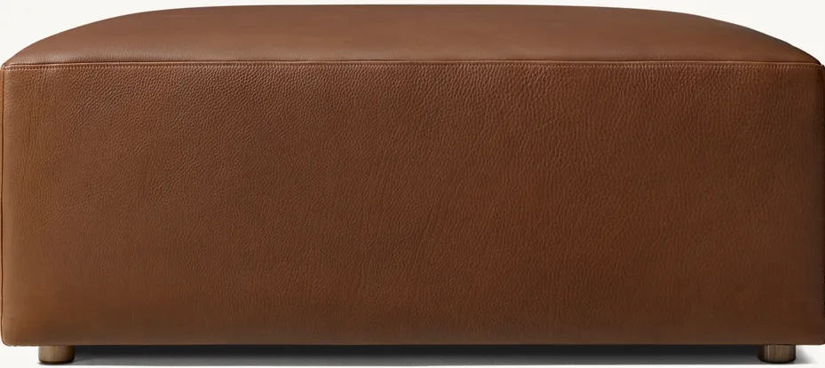 Pouf Sète en cuir, vue 2 sur 4