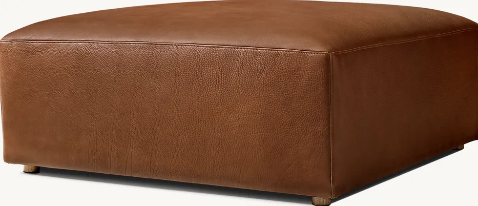 Pouf Sète en cuir, vue 4 sur 4