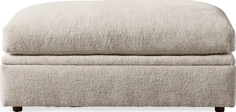 Pouf Uzès en tissu gris, vue 5 sur 6