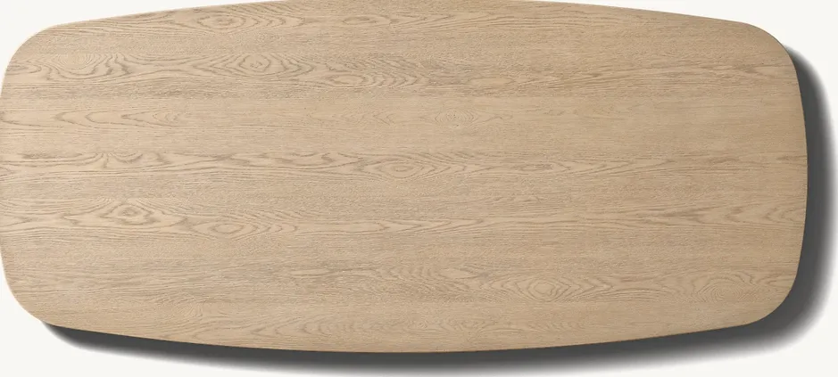 Table à manger Arcachon en placage de chêne, vue 5 sur 6