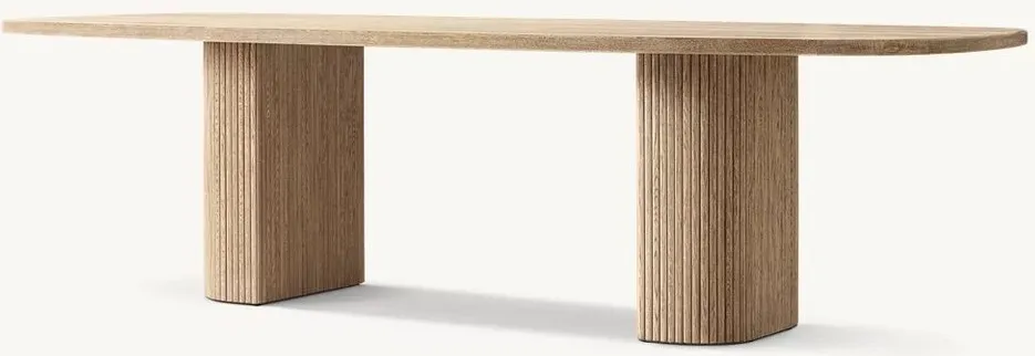 Table à manger Aubrac en chêne, vue 3 sur 6