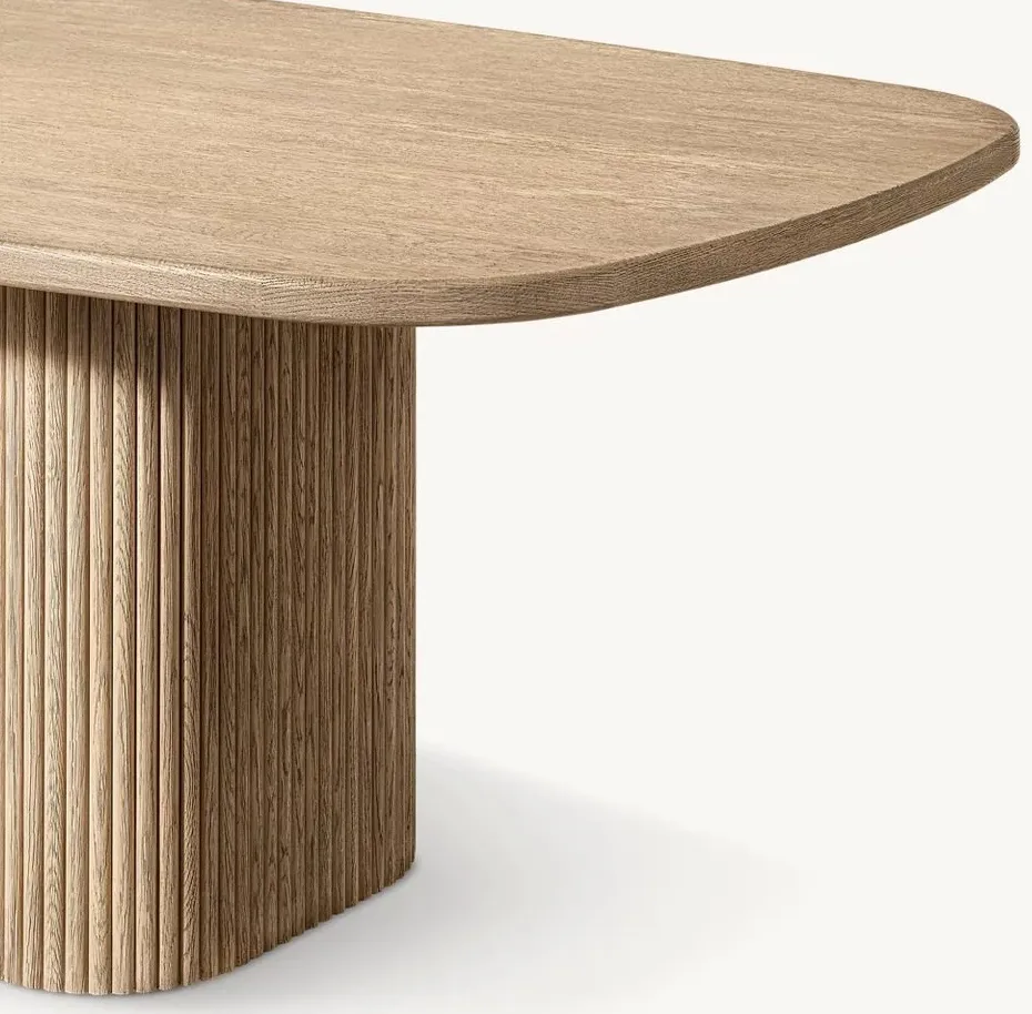 Table à manger Aubrac en chêne, vue 4 sur 6