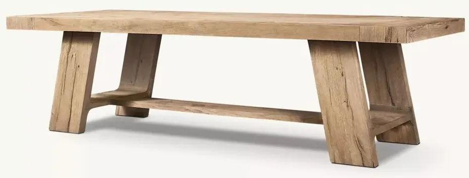 Table à manger Banon en chêne, vue 4 sur 4