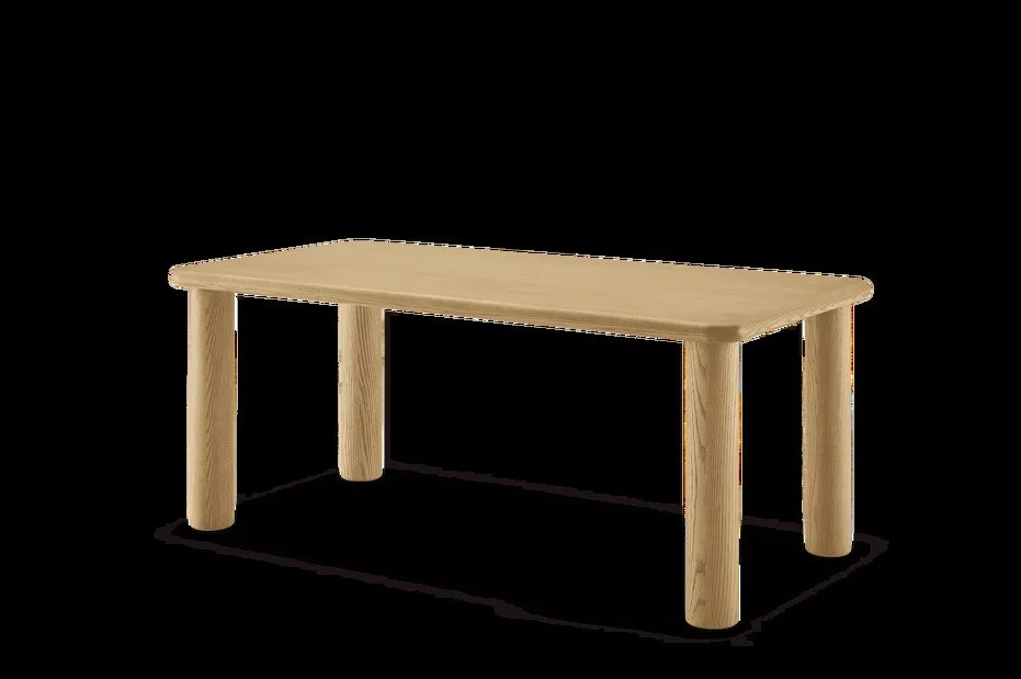 Table à manger Barjac en chêne, vue 4 sur 6