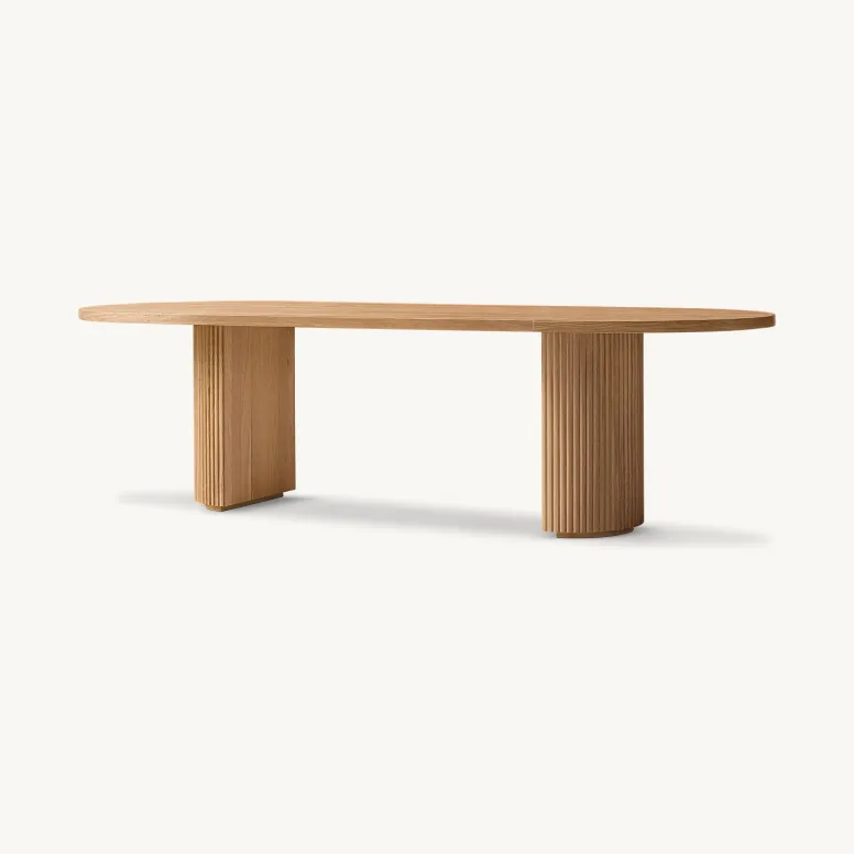 Table à manger Bidart en chêne, vue 3 sur 5