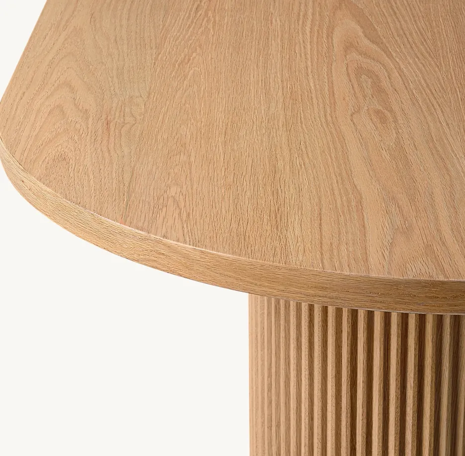 Table à manger Bidart en chêne, vue 4 sur 5