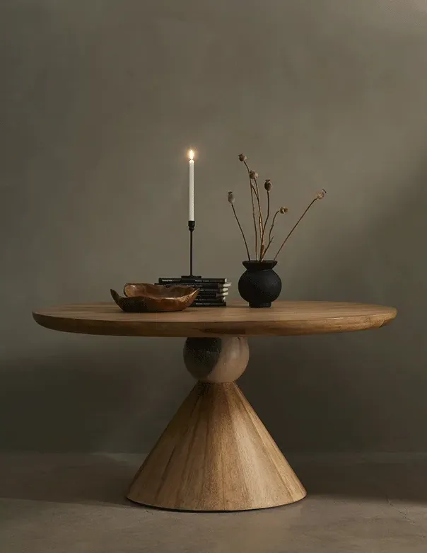 Table à manger Briançon en chêne noir, vue 2 sur 5