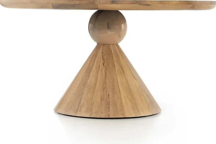 Table à manger Briançon en chêne noir, vue 3 sur 5