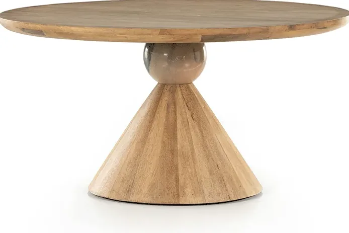 Table à manger Briançon en chêne noir, vue 4 sur 5