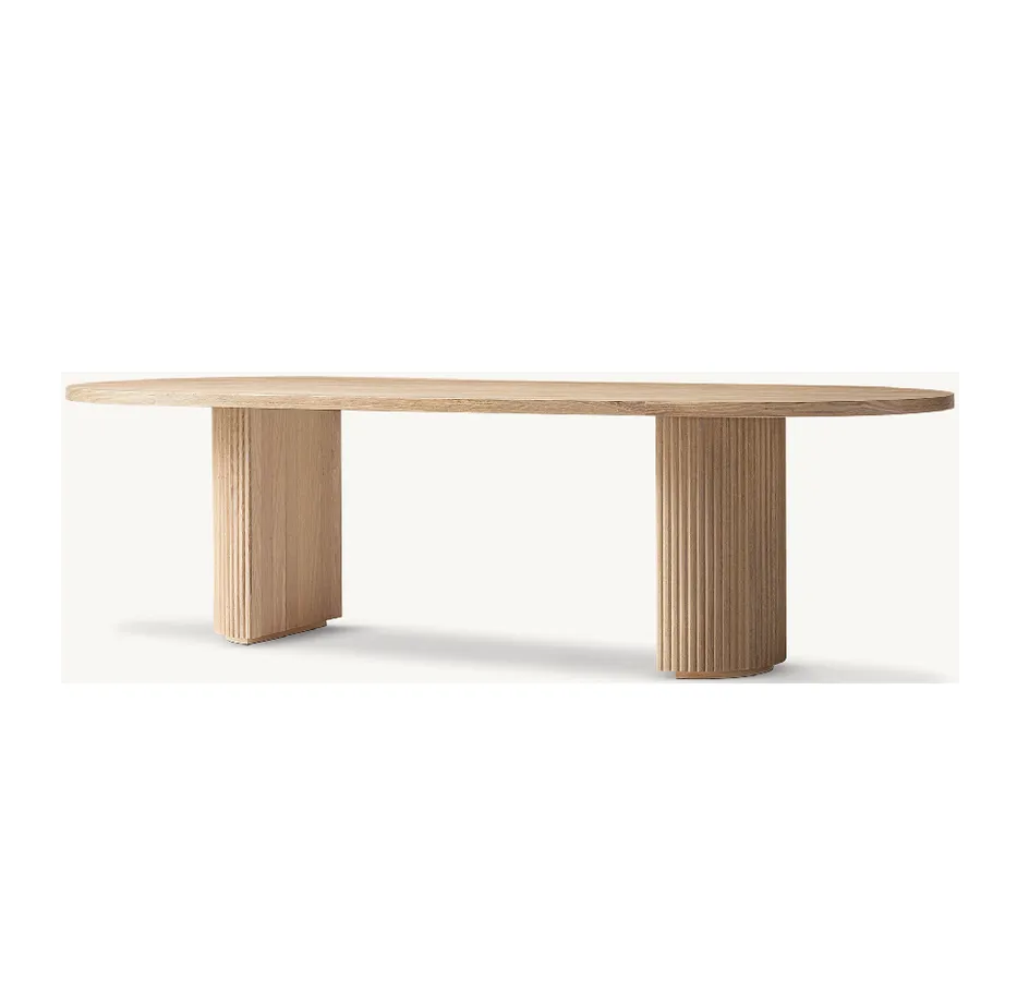 Table à manger Capbreton en chêne blanc, vue 6 sur 6