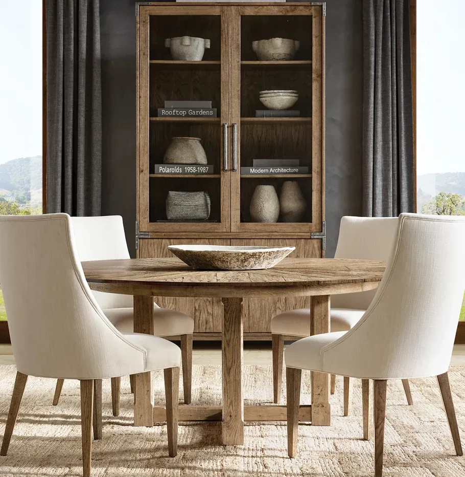 Table à manger Cluny en bois massif, vue 5 sur 6