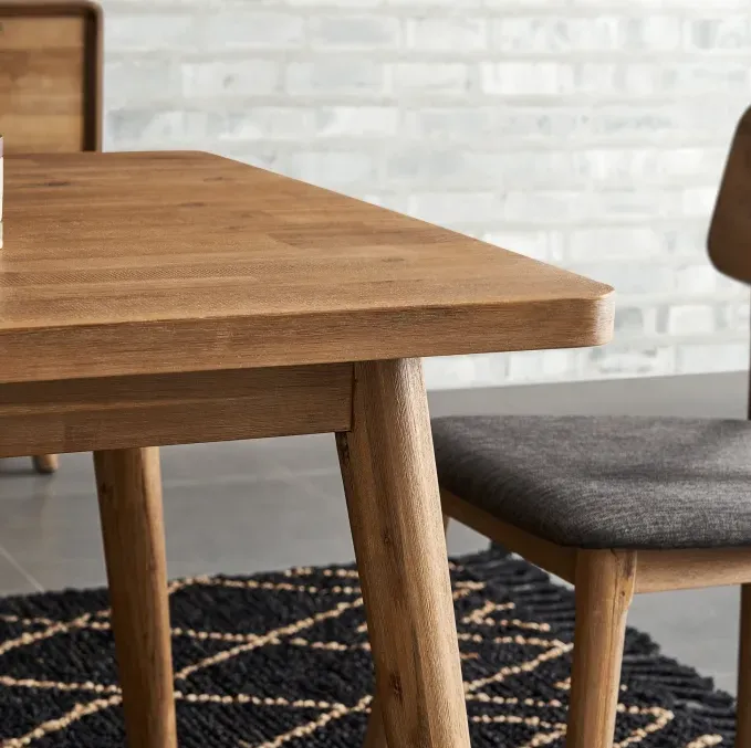 Table à manger Cordon en chêne, vue 4 sur 6