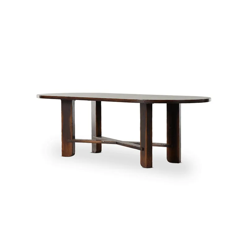Table à manger Embrun en travertin, vue 2 sur 6