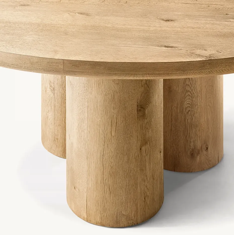Table à manger Fécamp en chêne, vue 5 sur 6
