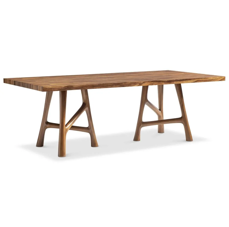 Table à manger Gordes en bois massif, vue 3 sur 5