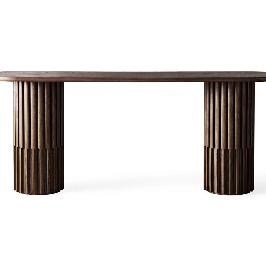Table à manger Grignan en bois massif noir, collection tables à manger ELWOOD HOME