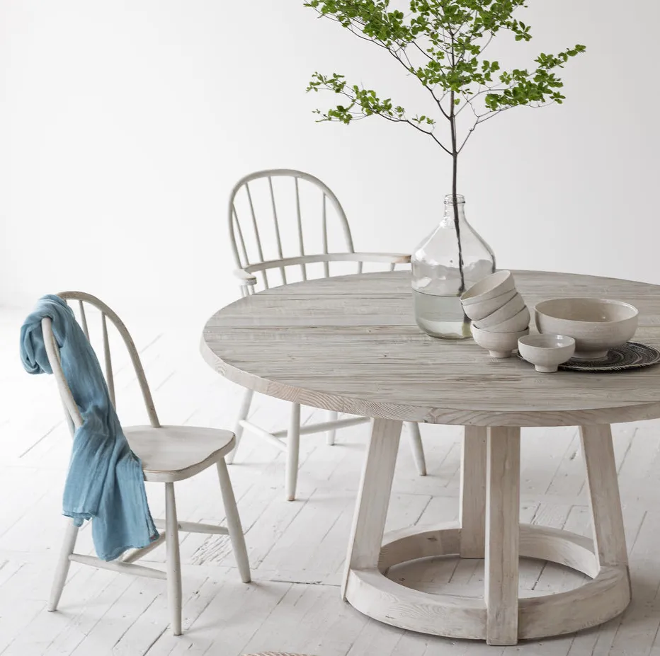 Table à manger Lorgues en chêne, vue 5 sur 6