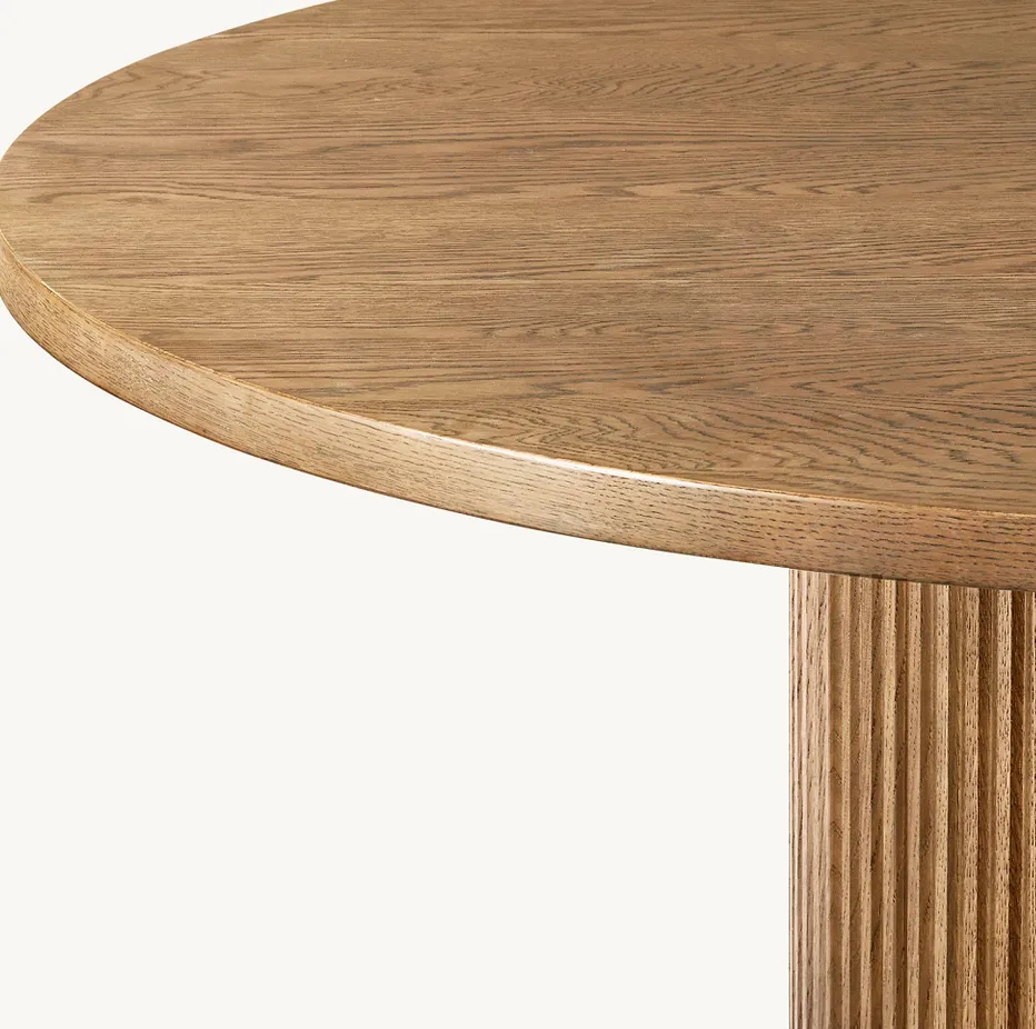 Table à manger Loubressac en chêne, vue 5 sur 6