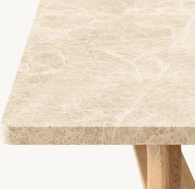 Table à manger Mauléon en chêne, vue 3 sur 4